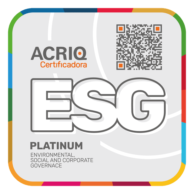 Selo de certificação ESG PLATINUM